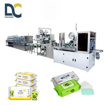Ligne de production automatique de lingettes humides à haute efficacité